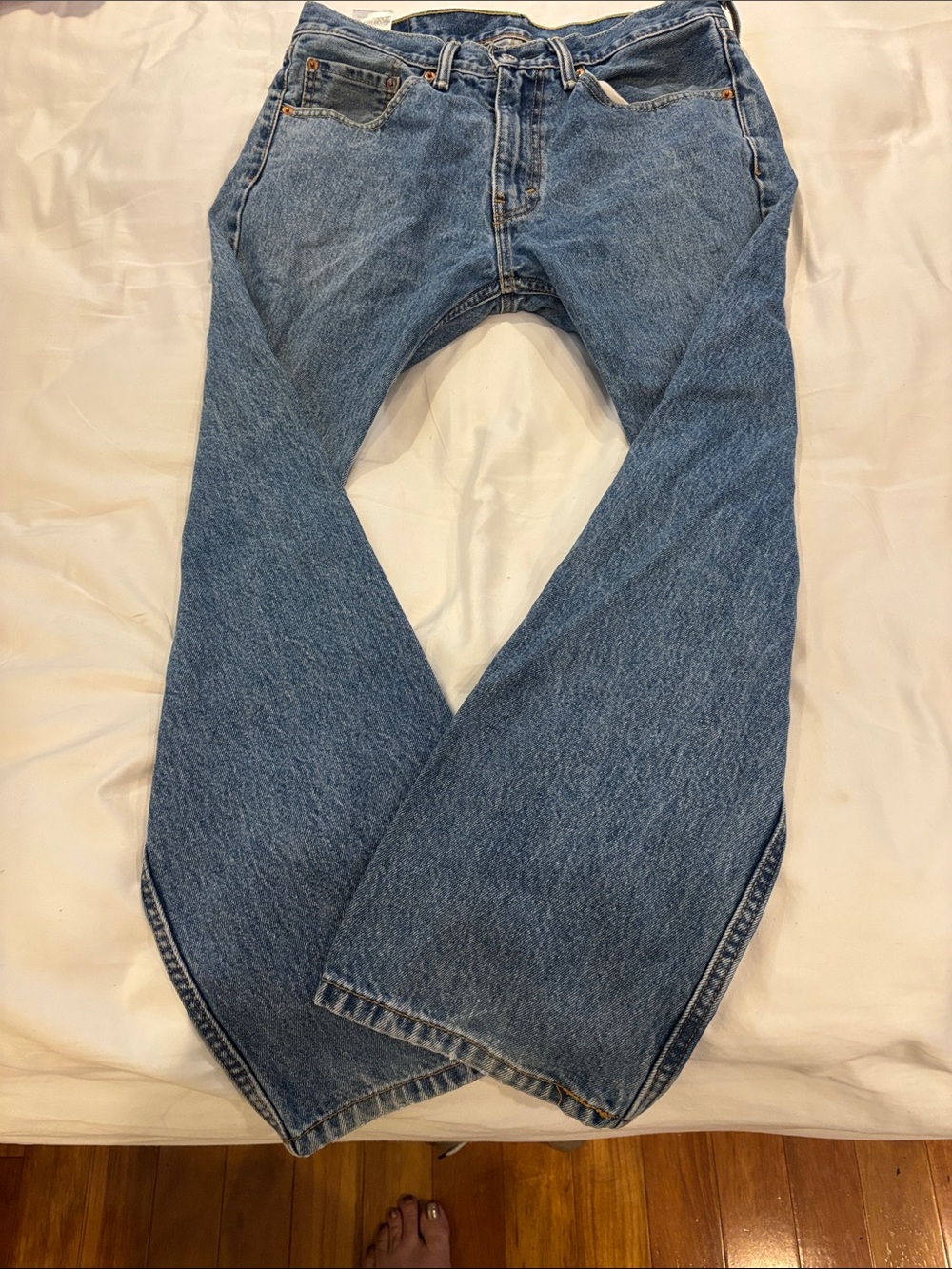 Levi’s 505 Regular Fit Straight Leg Blue Denim Jeans W32 L30